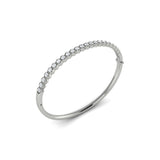 14 KT White Gold Diamond Honeycomb Bangle