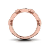 14 KT Rose Gold Diamond Link Ring