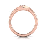 14 KT Rose Gold Diamond Cluster Single Honeycomb Ring