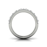 14 KT White Gold Diamond Multi-Row Statement Ring