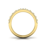 14 KT Yellow Gold Diamond Multi-Row Statement Ring
