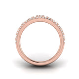 14 KT Rose Gold Floating Diamond Cluster Ring