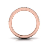 14 KT Rose Gold Diamond Open Weave Ring