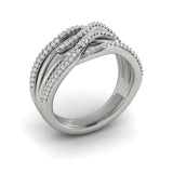14 KT White Gold Diamond Mutil Wrap Ring