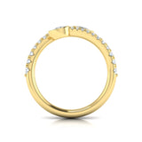14 KT Yellow Gold Diamond Double Wrap Ring