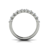 14 KT White Gold Diamond  Three Row Wrap Ring