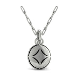 14 KT White Gold Diamond Butterfly Pendant Link Necklace