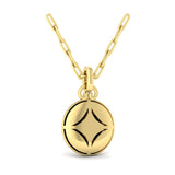 14 KT Yellow Gold Diamond Dragonfly Pendant Link Necklace