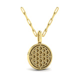 14 KT Yellow Gold Star Diamonds and Diamond Pendant Necklace