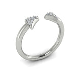 14 KT White Gold Diamond Trinity Ring