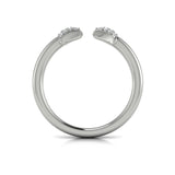 14 KT White Gold Diamond Trinity Ring