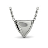14 KT White Gold Diamond Trinity Pendant