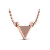 14 KT Rose Gold Diamond Trinity Necklace