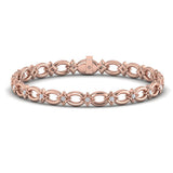 Interlocking Open Circle and Vlora Star Bracelet with Diamonds