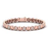 Diamond Cluster Honeycomb Bracelet