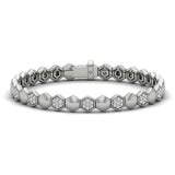 Diamond Cluster Honeycomb Bracelet