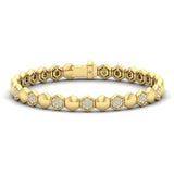 Diamond Cluster Honeycomb Bracelet