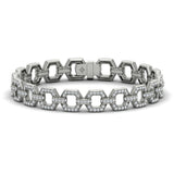 Diamond Open Honeycomb Link Bracelet