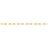 Diamond Accent East West Open Oval Link Bracelet