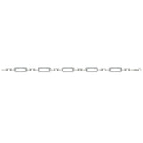 Diamond East West Open Oval Link Bracelet