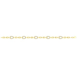 Diamond Open Tear Drop Link Bracelet