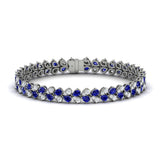 Diamond and Sapphire Bracelet