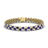Diamond and Sapphire Bracelet