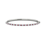 Diamond Baguette and Ruby Hinged Bangle