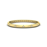 Diamond Vlora Star Hinged Bangle