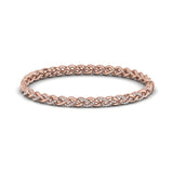 Alternating Diamond Twist Bangle Bracelet