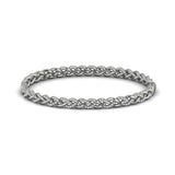 Alternating Diamond Twist Bangle Bracelet