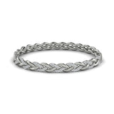 Alternating Diamond Twist Bangle Bracelet
