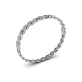 Alternating Diamond Twist Bangle Bracelet