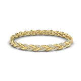 Alternating Diamond Twist Bangle Bracelet