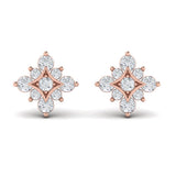 Floating Diamond Star Stud Earrings
