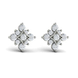 Floating Diamond Star Stud Earrings
