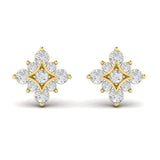 Floating Diamond Star Stud Earrings