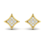 Channel Set Diamond Vlora Star Stud Earrings