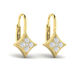 Diamond Vlora Star Channel Set Huggie Earrings