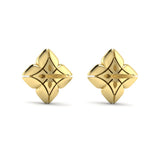Diamond Cluster Floral Vlora Star Motif Stud Earrings