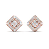 Diamond Vlora Star with Channel Set Diamond Cluster Stud Earrings