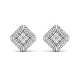 Diamond Vlora Star with Channel Set Diamond Cluster Stud Earrings