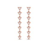 Diamond Trinity Drop Statement Earrings