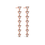 Diamond Trinity Drop Statement Earrings