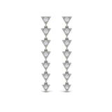 Diamond Trinity Drop Statement Earrings