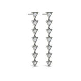 Diamond Trinity Drop Statement Earrings