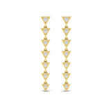 Diamond Trinity Drop Statement Earrings
