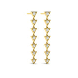 Diamond Trinity Drop Statement Earrings