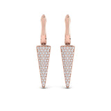 Diamond Trinity Drop Huggie Earrings