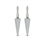 Diamond Trinity Drop Huggie Earrings